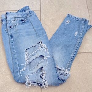 Casual Light Blue Boyfriend Jeans